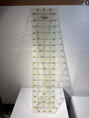 Tailor Quilting Ruler 4" X 18" Acrylic With Grid & Angle Markings For Sewing & C
